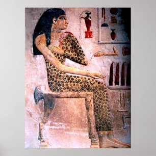 POSTER FEMME ÉLÉGANTE, MODE ET BEAUTÉ DE L'ÉGYPTE ANTIQUE