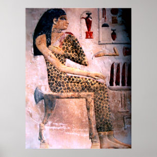 POSTER FEMME ÉLÉGANTE, MODE ET BEAUTÉ DE L'ÉGYPTE ANTIQUE