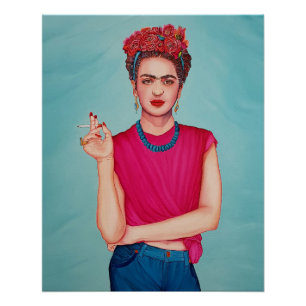 Poster Femme en jeans bleu