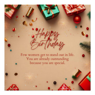 Poster Femme exceptionnelle Anniversaire