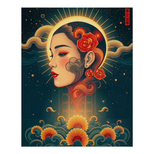 Poster Femme Fabuleuse de l'Affiche Brillante du Temps (Devant)
