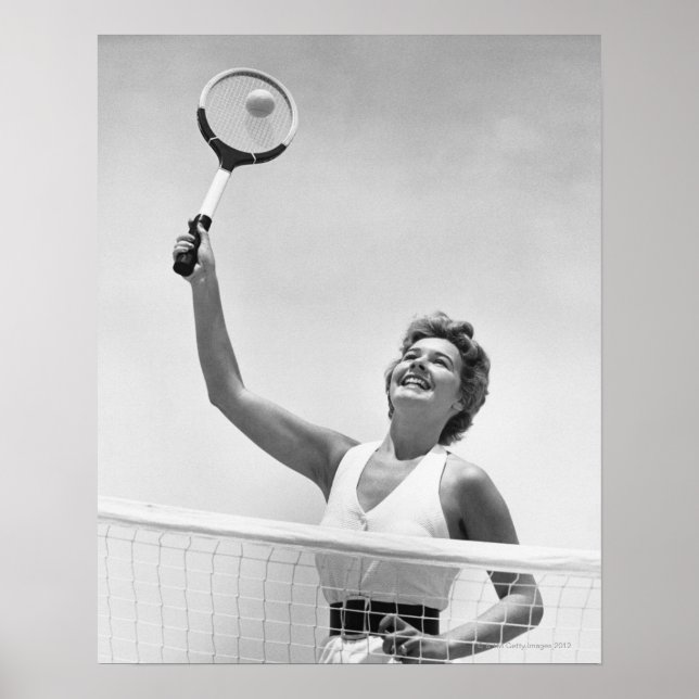 Poster Femme Jouant Au Tennis 2 (Devant)