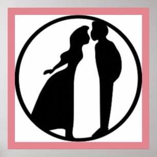 POSTER FEMME KISSING MAN