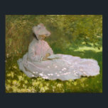 Poster Femme Lecture Springtime Monet<br><div class="desc">Printemps 1872,  Walters Art Museum</div>
