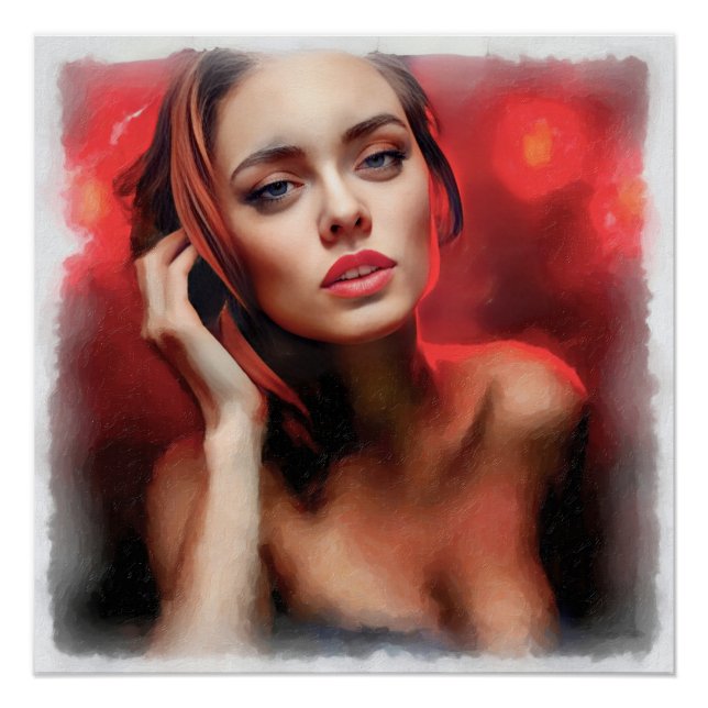 Poster Femme, l'élégance écarlate (Devant)