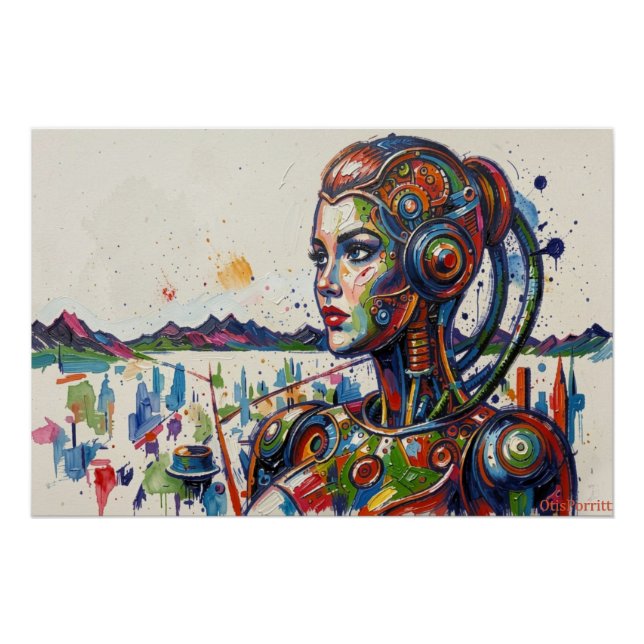 POSTER FEMME MÉCANIQUE (Devant)