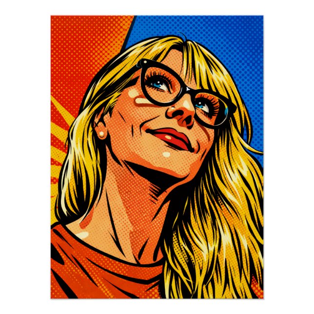 POSTER FEMME POP ART (Devant)