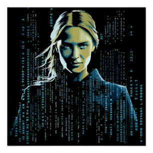Poster Femme scientifique ASCII