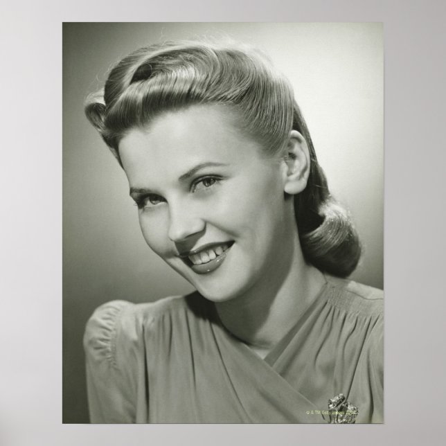 Poster Femme souriante 2 (Devant)