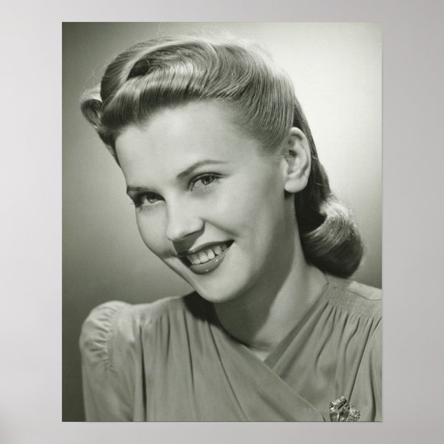 Poster Femme souriante 2 (Devant)