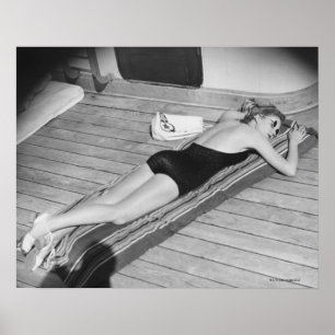 Poster Femme Sun Tanning