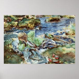 Poster Femme turque par un flux