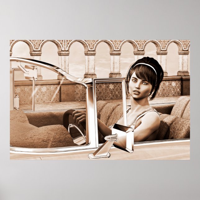 Poster Femme Vintage (Devant)