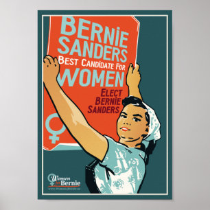 Poster femmes vintage de 8 po x 11,25 po 4 Bernie 