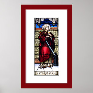 Poster Fenêtre en verre tendu de Saint Barbara Imprimer