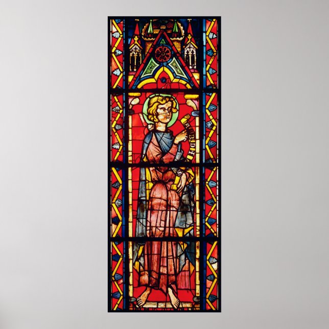 Poster Fenêtre représentant le prophète Obadiah, c.1270-7 (Devant)