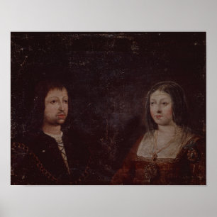 Poster Ferdinand II d'Aragon et d'Isabella I de la