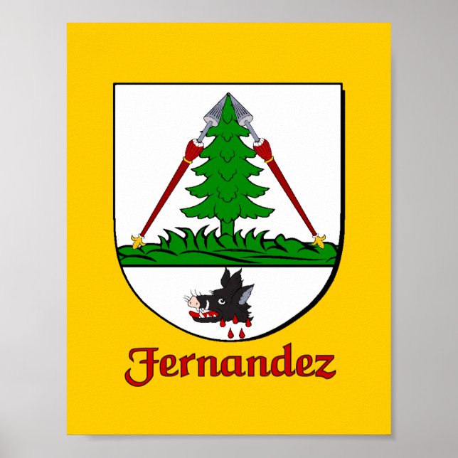Poster Fernandez Family Shield Print (Devant)