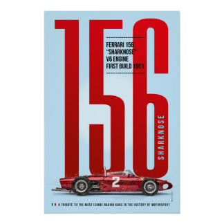 Poster Ferrari 156 Sharknose Tribute