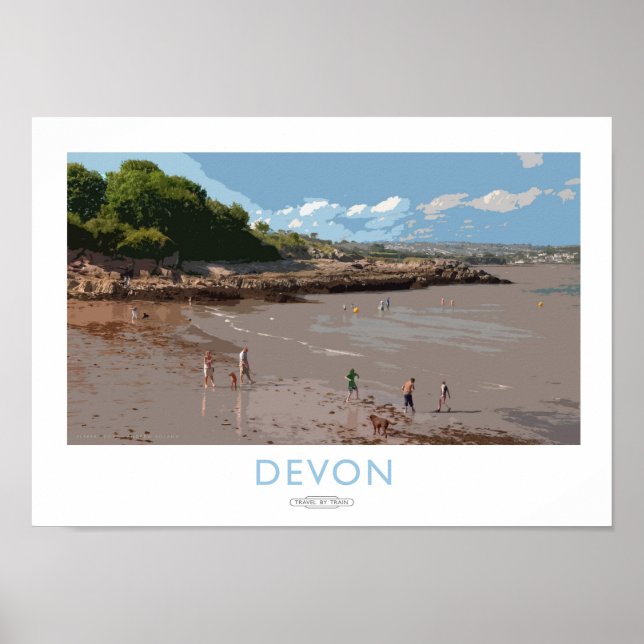 Poster ferroviaire Devon (Devant)