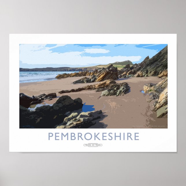 Poster ferroviaire Pembrokeshire (Devant)