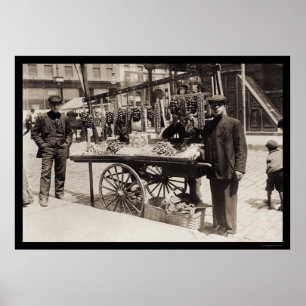 Poster Festin italien 1908 de marchand ambulant