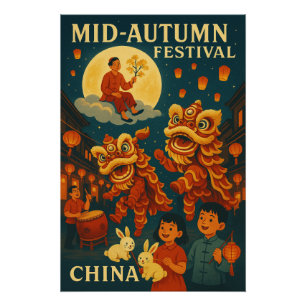 Poster Festival chinois de la mi-automne Nuit 2025