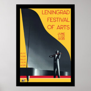 Poster Festival de Léningrad des arts