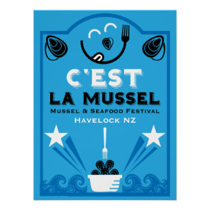 Poster Festival de moules et de fruits de mer