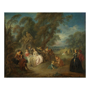 Poster Fête Champêtre, c. 1730 (huile sur toile)