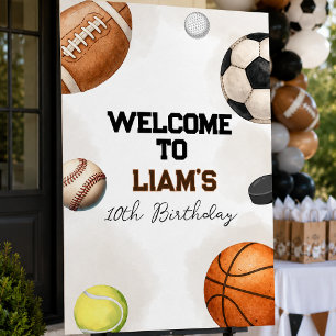 Poster Fête d'anniversaire sportive Fête d'anniversaire