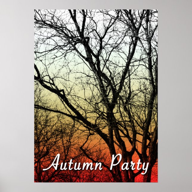 Poster fête d'automne : arbre fantôme (Devant)