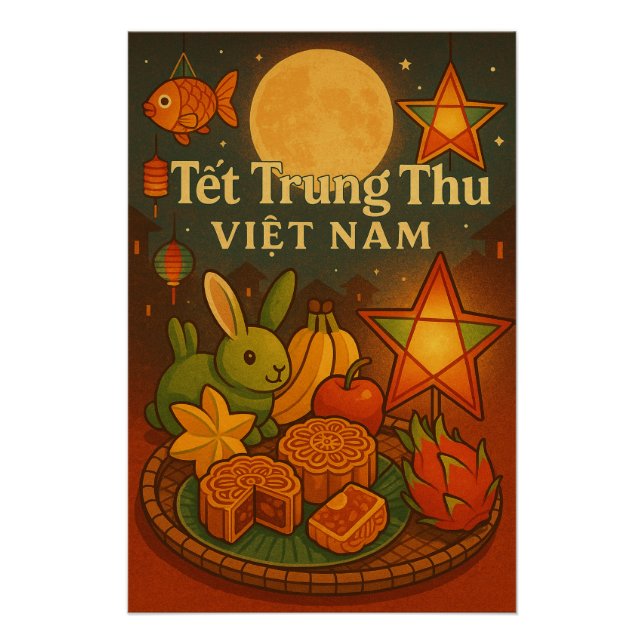 Poster Fête de la mi-automne du Vietnam 2025 (Devant)
