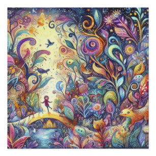 Poster Fête de Noël lunatique