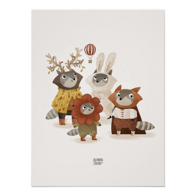 Poster Fête des costumes de ratons (Devant)