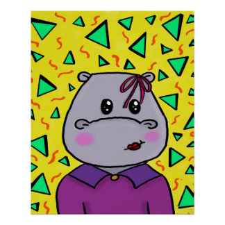Poster fête hippo