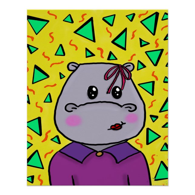 Poster fête hippo (Devant)