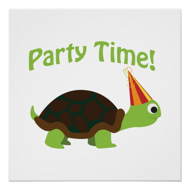 Poster Fête ! Tortue (Devant)