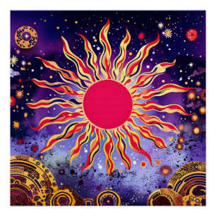 Poster « Feu Dansant du Cosmos » Le Soleil