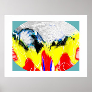 Poster Feu et fonte de glace