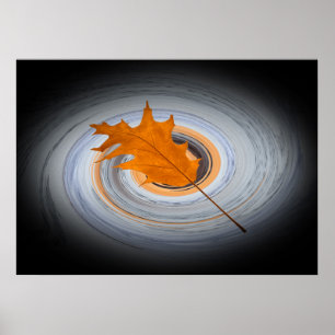 Poster Feuille flottante