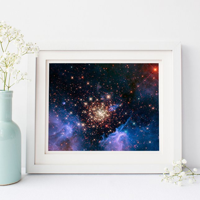 Poster Feux d'artifice dans la photo céleste de l'espace (Fireworks in Space Poster)