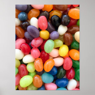 Poster Fèves de Pâques en Jellybean Fond Haricots en Géla