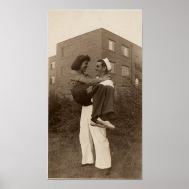 Poster fiançailles Mariage militaire 1944 (Devant)