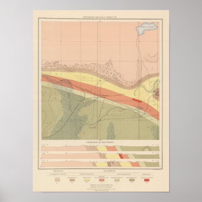 Poster Fiche géologique détaillée XV (Devant)