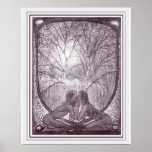 Poster Fidus Art Nouveau Sphinx 16 x 20