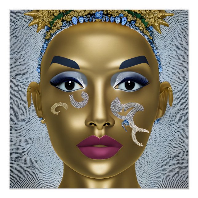 Poster Fier Africain : Beau Portrait Histoire Noire (Devant)