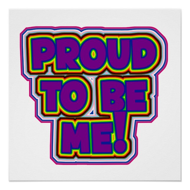 Poster Fier D'Être Moi ! - Fierté LGBTQ+ (Devant)
