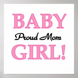 Poster Fier Maman Bébé Fille Cadeaux