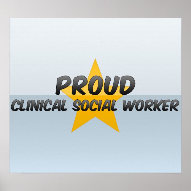 Poster Fier travailleur social clinique (Devant)